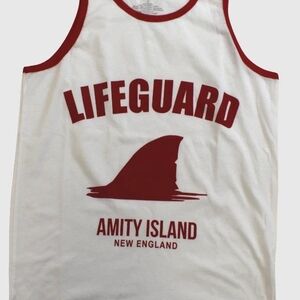 Lifeguard Amity Island Graphic Tank - White & Red Size S